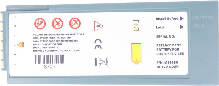 Actual product image XCell Lithiumbatterie passend für Philips, Laerdal Heartstart Forerunner 2, 2+, M3863A (4200 mAh)