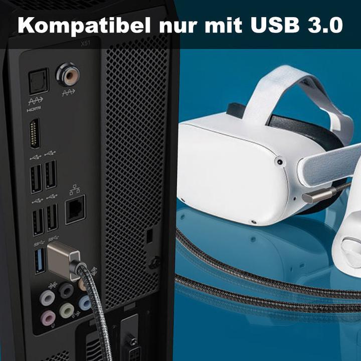 Produktbild Hermex Oculus Quest 1 + 2 Datenkabel 3m Kabel für VR Brille VR Headset