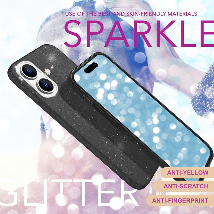 Immagine prodotto Nalia Copertina ibrida glitterata (Apple iPhone 16)