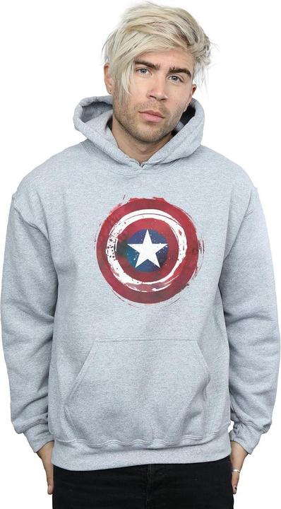 Produktbild Captain America Splatter Shield Kapuzenpullover (4XL)
