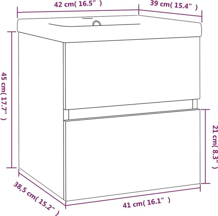 Produktbild VidaXL Amelia (90 x 38.5 x 45 cm)
