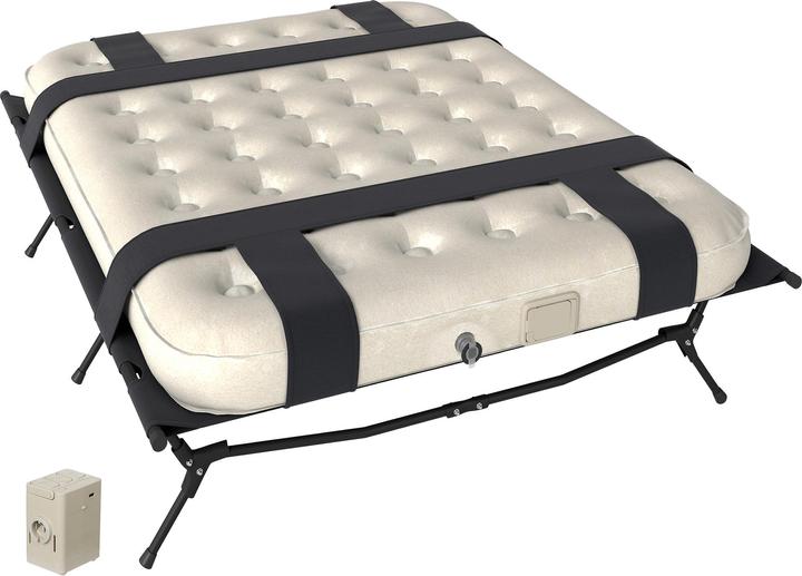 Outsunny Campingbett Kohlenstoffstahl, Oxfordstoff Khaki