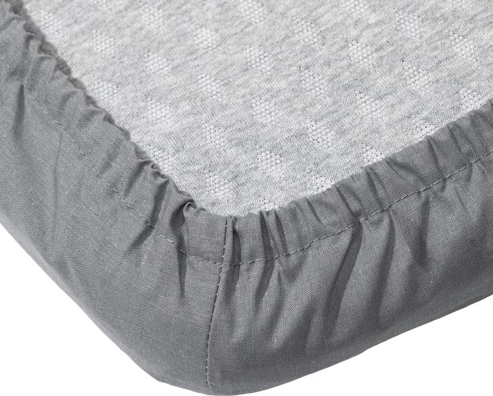 Okko FITTED SHEET POLYCOTTON 180X200+25 GREY (180 x 200 cm)