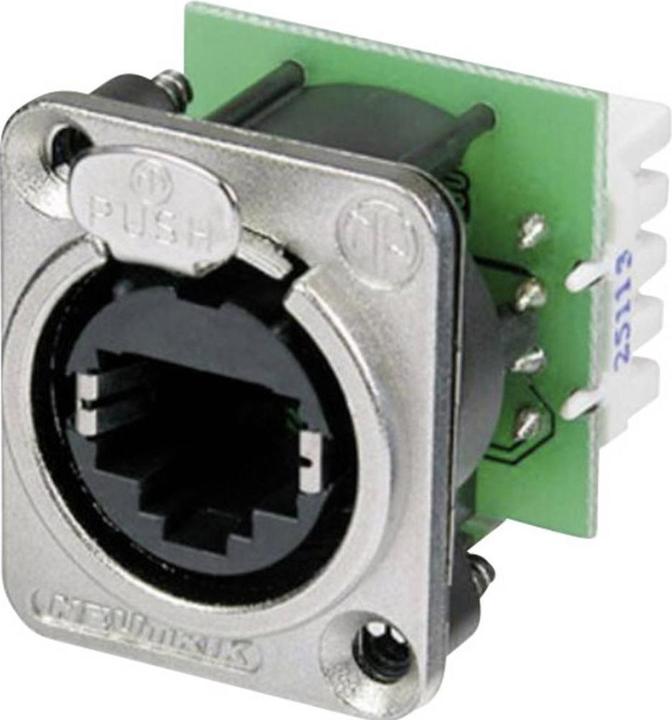 Produktbild Neutrik RJ45 Datensteckverbinder EtherCon® D Serie Buchse, gerade NE8FDV-YK Pole: 8P8C NE8FDV-YK Nickel NE8F