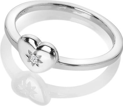 Hot Diamonds Romantic silver ring with diamond Most Loved DR241 - Circuit: 55 mm (55)
