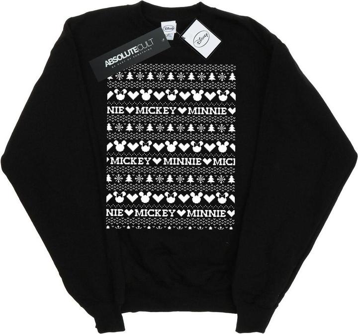 Disney Mickey And Minnie Christmas Fair Isle Sweatshirt Jungen