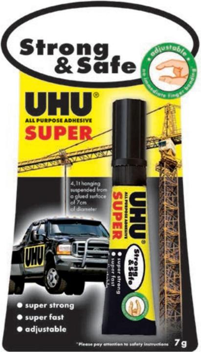 Produktbild UHU Colle SUPER Strong & Safe, 7 g, sur carte blister (7 g)