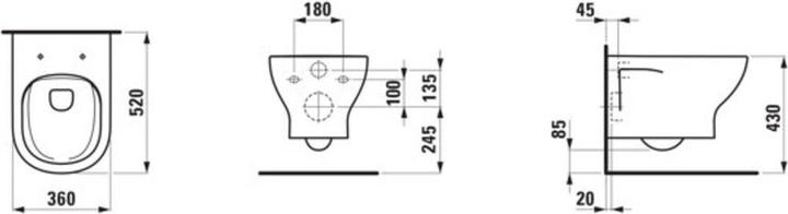 Productafbeelding Laufen Whwc+Zitting Lua 53 Whte