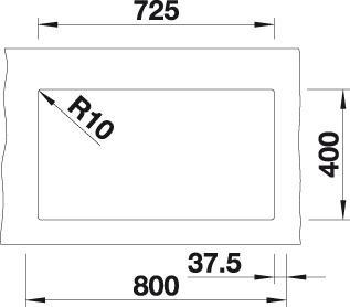 Produktbild Blanco Subline 350/350-U (Unterbauspüle, 46 cm, 75.50 cm)