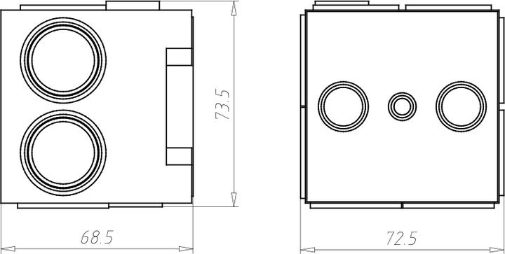 Actual product image Kaiser KAI 1263-61 appliance junction box without plaster skin