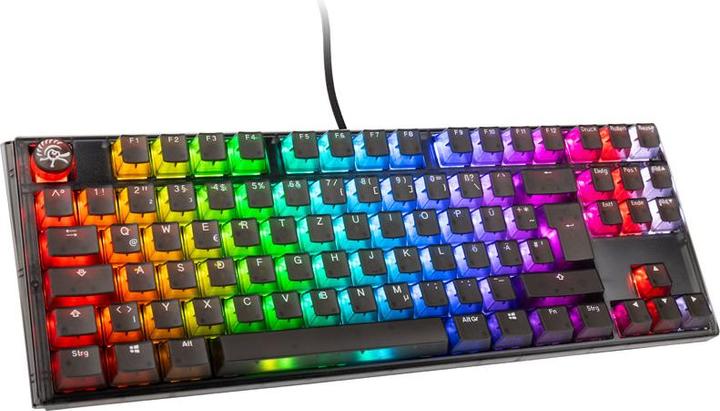 Produktbild Ducky One 3 Aura Black TKL Gaming Tastatur, RGB LED - MX-Silent-Red (DE, Kabelgebunden)