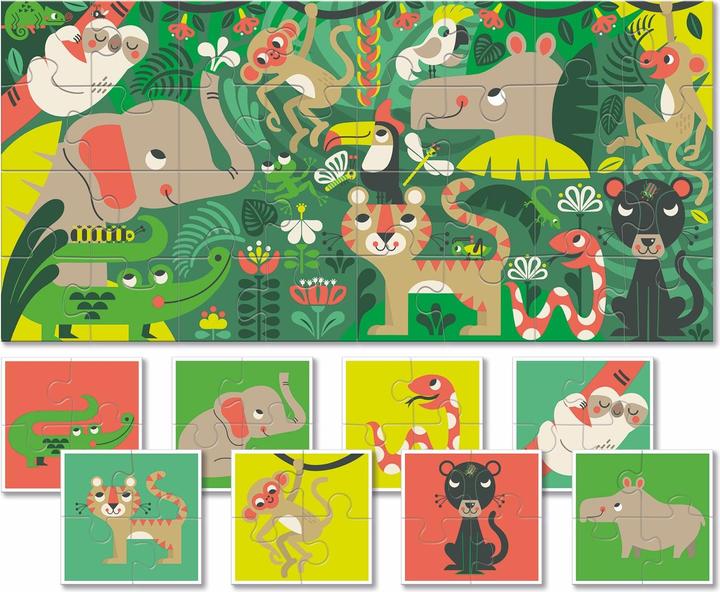 Produktbild Ludattica 32 Piece Puzzle - Dudù: The Jungle (4 Teile)