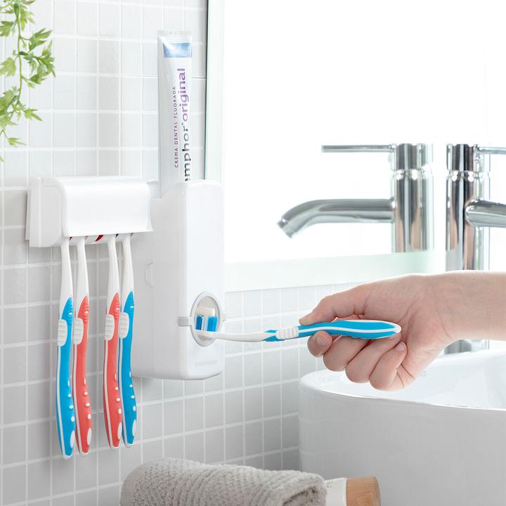 InnovaGoods Zahnpastaspender mit Bürstenhalter Diseeth