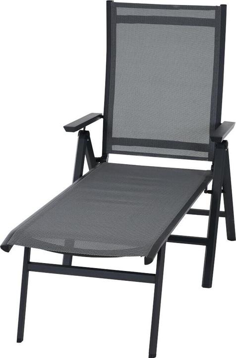 Produktbild Siena Garden Tauro Klappliege, matt anthrazit Alu, Textilbezug royal-grey
