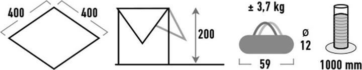 Produktbild High Peak Tarp 2 (400 x 400 cm)