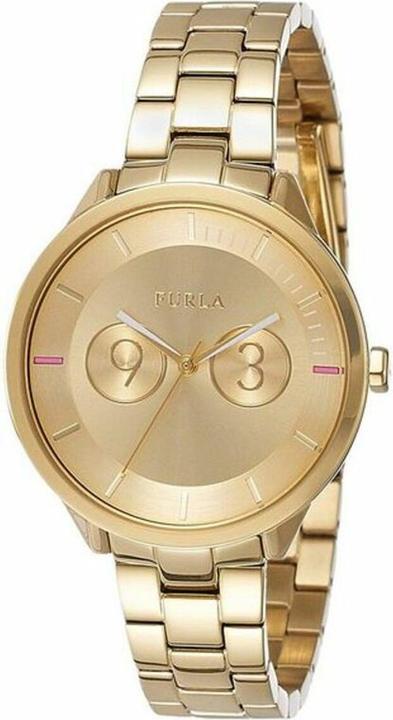 Produktbild Furla ladies date classic quartz watch with stainless steel bracelet R4253102504 Gold band ring (38 mm)