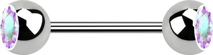 Actual product image Star Piercing Flared tunnel black made of glass (without brass, Titanium G23)