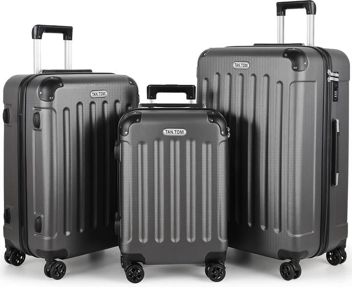 Immagine prodotto Tan.Tomi 3-teiliges Hartschalenkoffer-Set (95 l, Bagaglio a mano (fino a 50 litri), M (50 - 90l), L (90 - 115l))