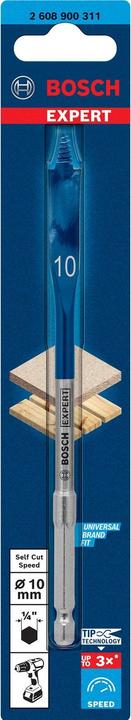 Actual product image Bosch Professional Zubehör EXPERT Self Cut Speed Flat Milling Drill, 10 x 152 mm (10 millimetres)