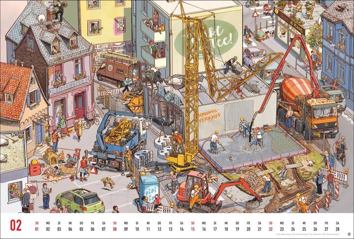 Actual product image Göbel & Knorr Wimmelbilder Edition Kalender 2026 (58 x 39 cm, German)