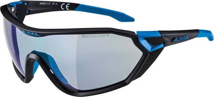 Actual product image ALPINA SPORTS S-Way VLM+ (Black Mat, Cyan, Blue)