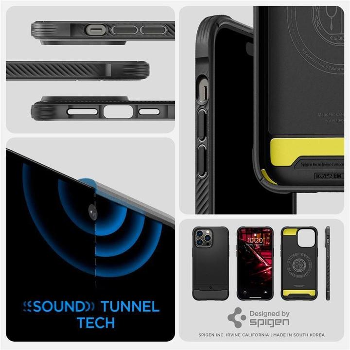 Actual product image Spigen Rugged Armor Mag Magsafe Iphone 14 Pro Matte Black (Apple iPhone 14 Pro)