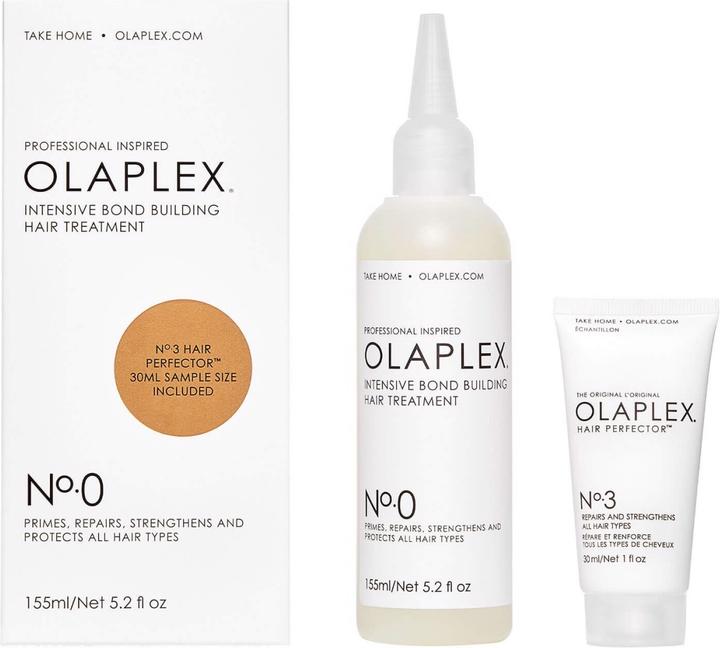 Productafbeelding Olaplex Intensieve Bond Building Hair Treatment Nr. 0 + Nr. 3 Gratis (155 ml)