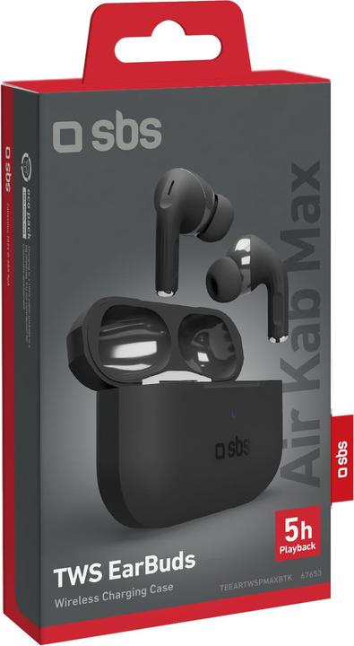 Image du produit SBS TWS Air Kab Max (Bluetooth 5.3, noir) (5 h, Sans fil)