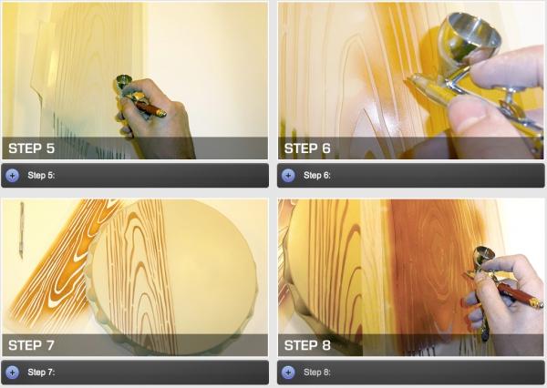 Produktbild Harder & Steenbeck Wood Texture - Schablone