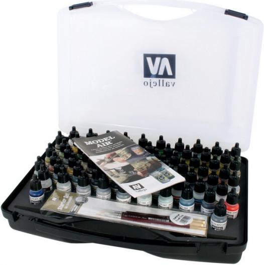 Image du produit Vallejo Model Color Basic Case #2 - 72 pièces + pinceaux