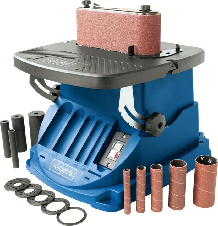 Scheppach OSM600 Oszillierender Kanten-, Band- und Spindelschleifer 220-240V 50Hz (Bandschleifer, 450 W)