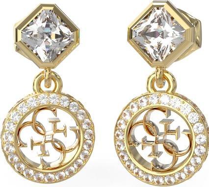 Guess 4G Crush Gold Plated Drop Earrings JUBE04154JWYGT/U