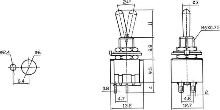 Nährwerte und Zutaten Eneroid Kippschalter MTS-201-A1