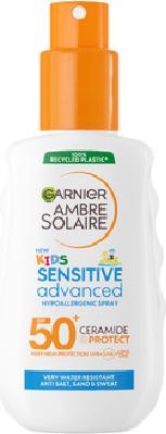 Actual product image Garnier Ambre Solaire Sensitive Advanced Kids Spray 150 ml (Sun spray, SPF 50, 150 ml)