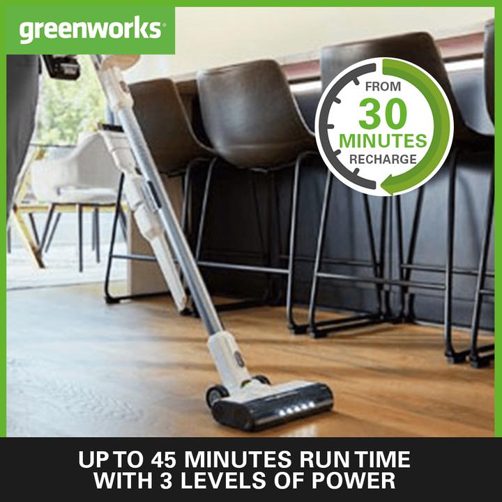 Immagine prodotto Greenworks 24V Odkurzacz domowy GD24SVK4D - Zestaw ładowarka + akumulator 4Ah - GR4701107UBVT
