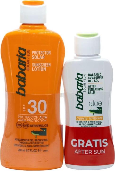 Actual product image Babaria SOL. LECHE PROTECTOR ALOE F30 200 ML + AFTER SUN 100 ML (Suntan lotion, SPF 30, 200 ml)