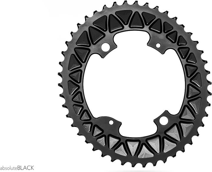 AbsoluteBLACK aBLACK ROAD ROUND 110/4BCD Shimano DA R9100 ULT R8000 52 Teeth DIFFERENT COLORS (52)