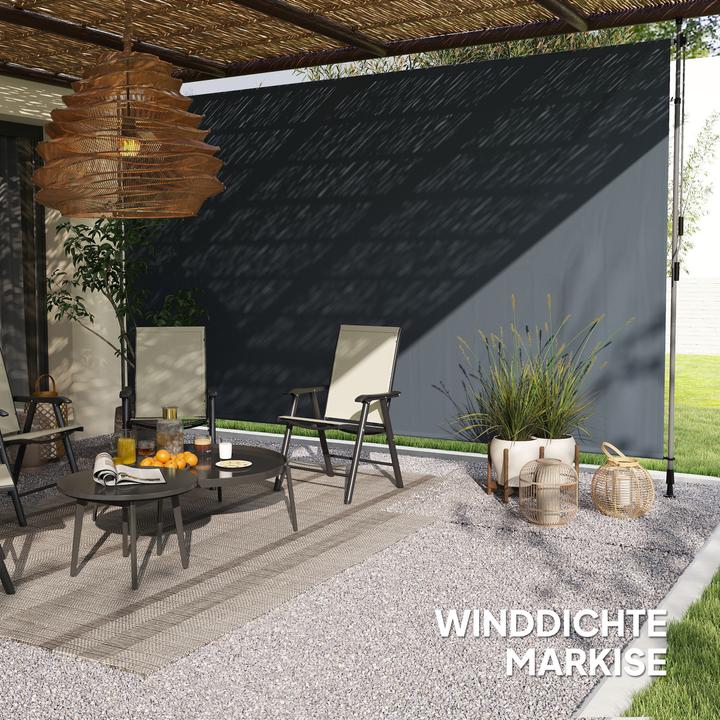 Produktbild Outsunny Markise Polyester, Aluminium Dunkelgrau (4 m)