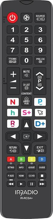 Irradio Fernbedienung kompatibel mit allen SAMSUNG LCD/LED TVs und SMART TVs, Mod. IR-RCSA+