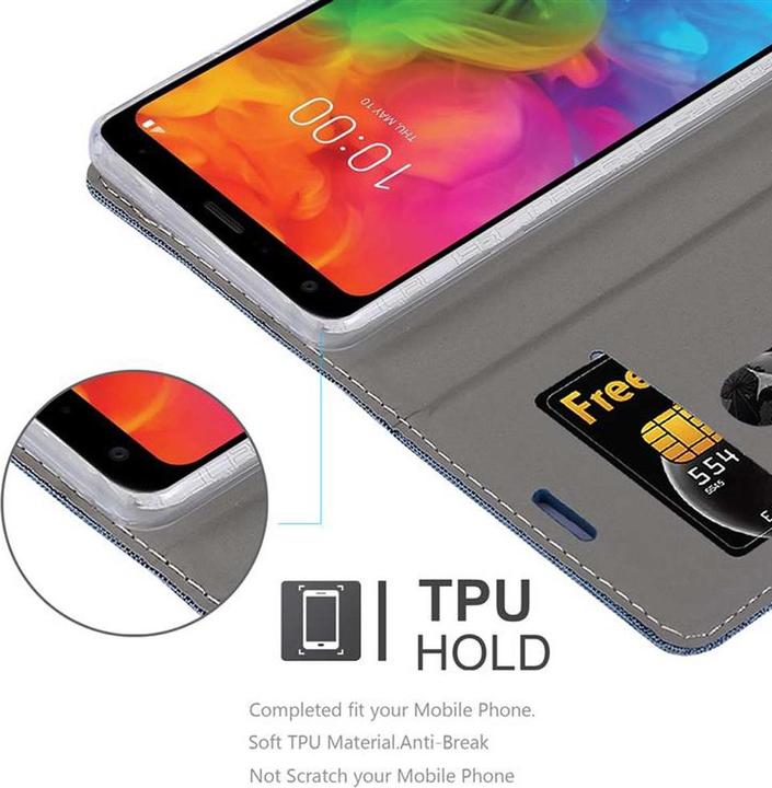 Produktbild Cadorabo Book Jeans Optik Cover (LG Q7a)