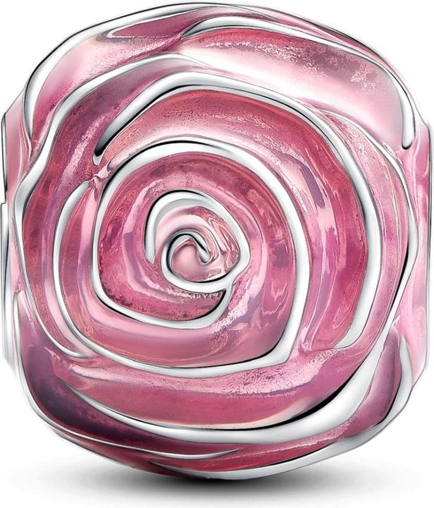 Image du produit Pandora Charm rose rose en fleur (Argent massif, Émail)