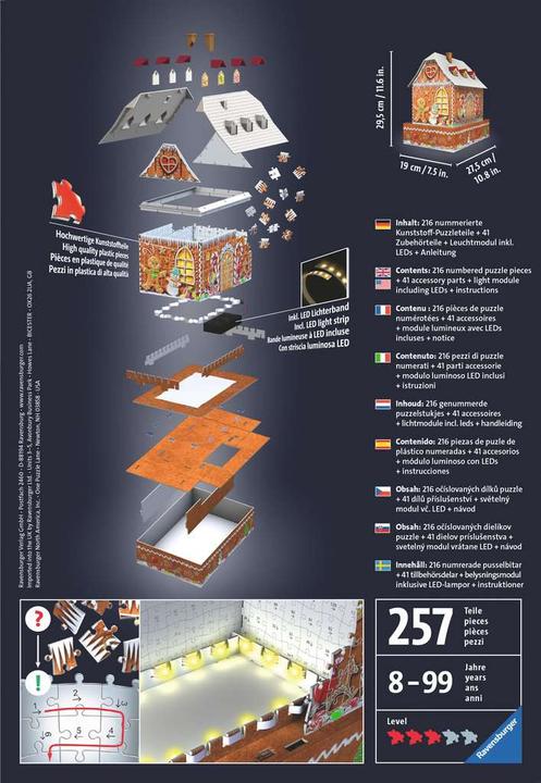 Produktbild Ravensburger Lebkuchenhaus bei Nacht (216 Teile)
