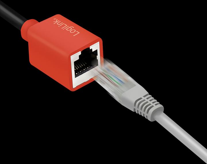 Immagine prodotto LogiLink Adattatore di protezione del dispositivo per connessioni RJ45 (adattatore a strappo) (SFTP, CAT6a, 0.20 m)