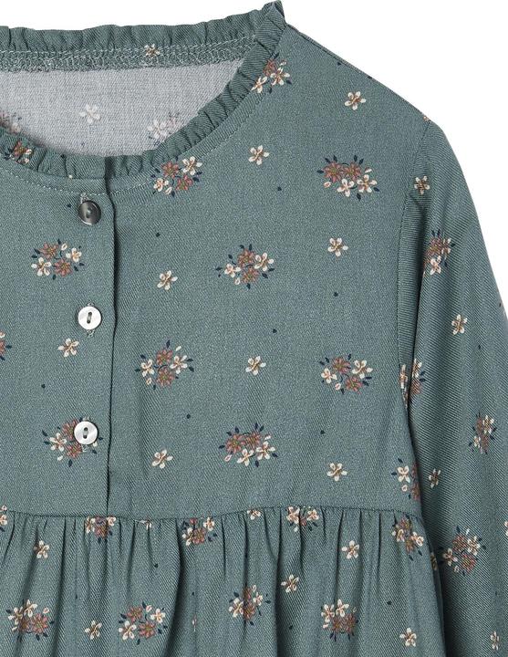 Actual product image Vertbaudet Girls' dress with button placket at the front and print pattern (122)