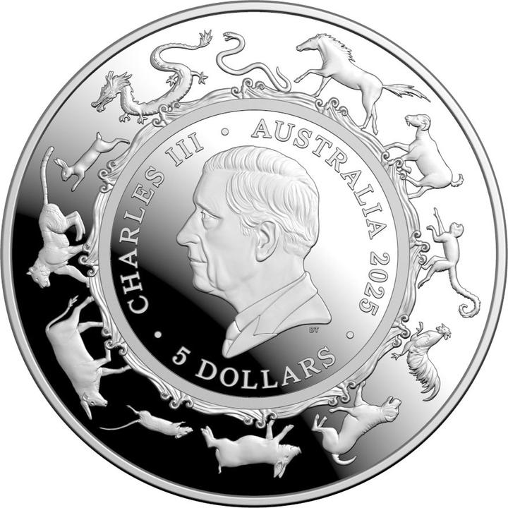 Immagine prodotto Royal Australian Mint Silber Lunar Schlange 1 oz PP gewölbte Prägung - RAM 2025 (999, 2025)