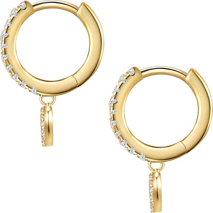 Immagine prodotto Glanzstücke München Cuore da donna in argento Sterling Cubic Zirconia Oro Giallo - 30444 (Argento)