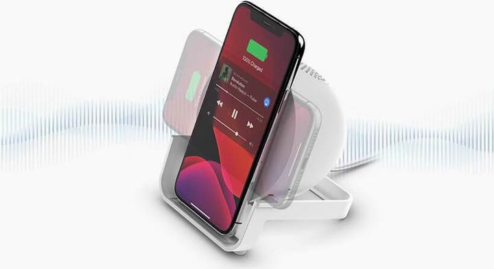 Actual product image Belkin BoostCharge 3-in-1 Wireless Charger + Ständer + Lautsprecher (10 W)