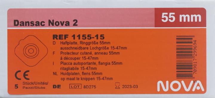Immagine prodotto Dansac Piastra di base 15-47mm (5 Pezzo/i, 990 ml, 124 g)