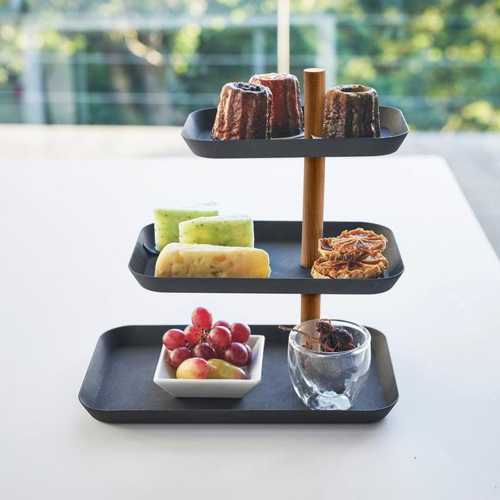Actual product image Yamazaki 3-stöckiger Schmuckständer mit drehbaren Ablagen RIN
