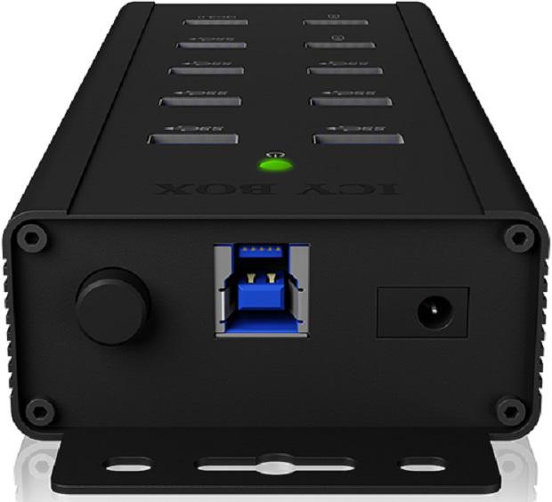 Actual product image Icy Box Splitter 7x port USB 3.0 HUB and 3 charging ports (USB-B, 10 Ports)